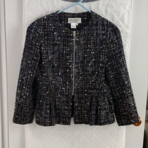 Helene Berman London women's peplum tweed jacket. EUC. Size L.